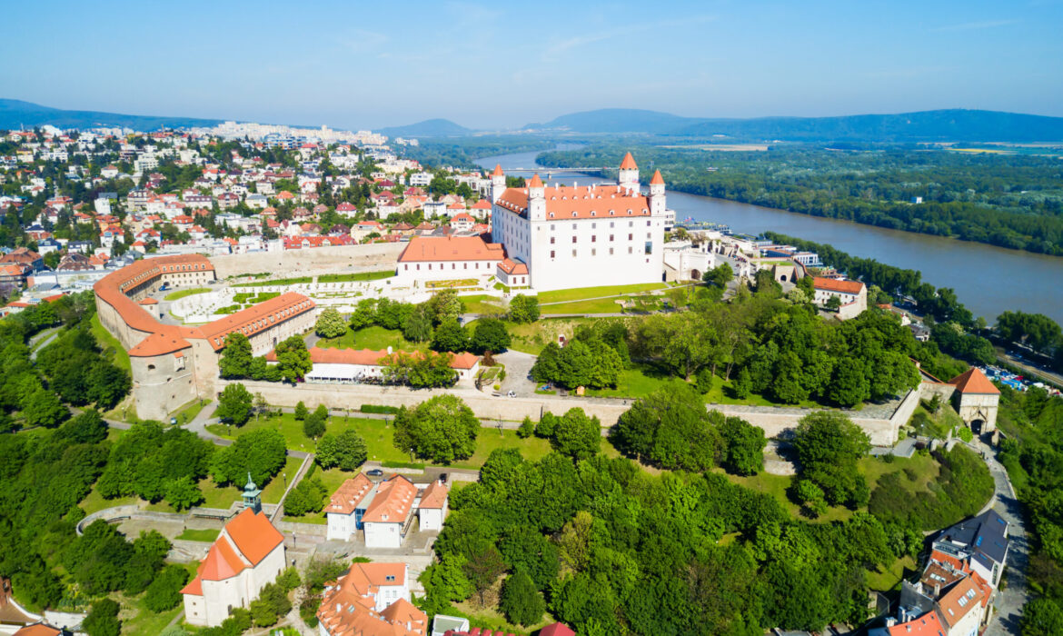 Bratislava aerial panoramic view